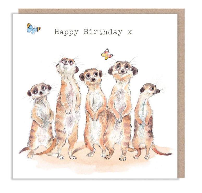 Meerkats Birthday Card