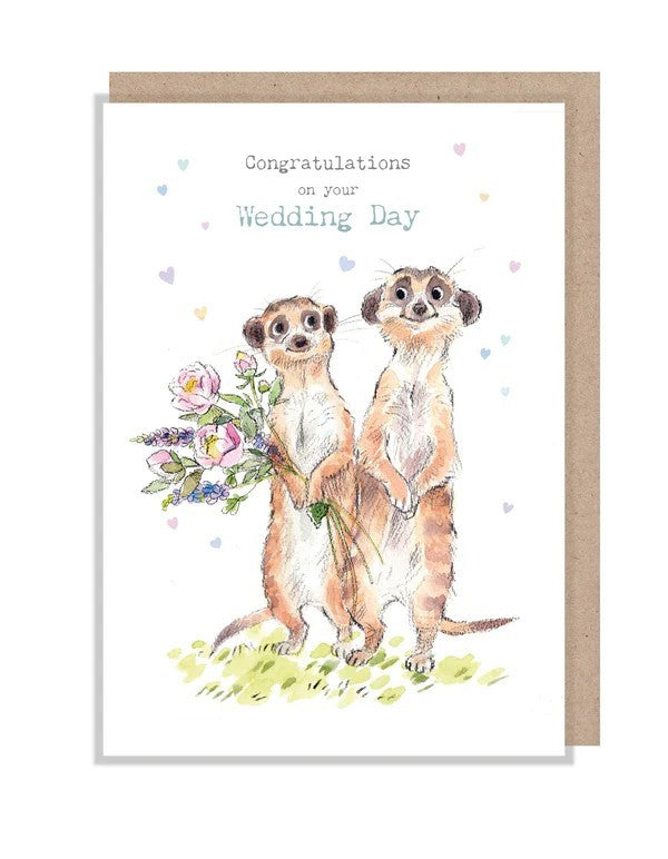 Meerkat Wedding Day Card