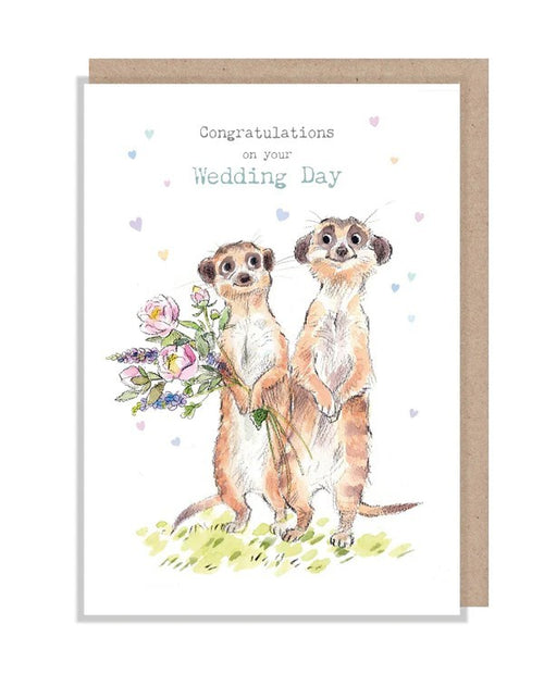Meerkat Wedding Day Card