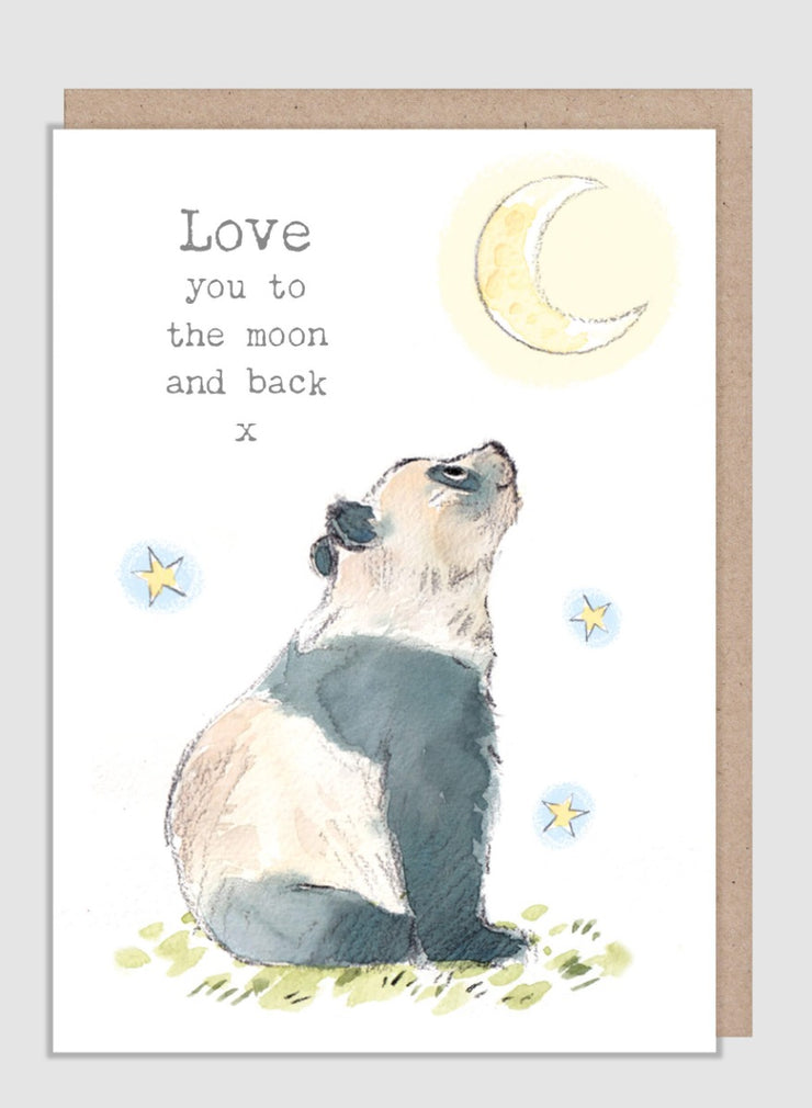 Moon and Back Valentines Card