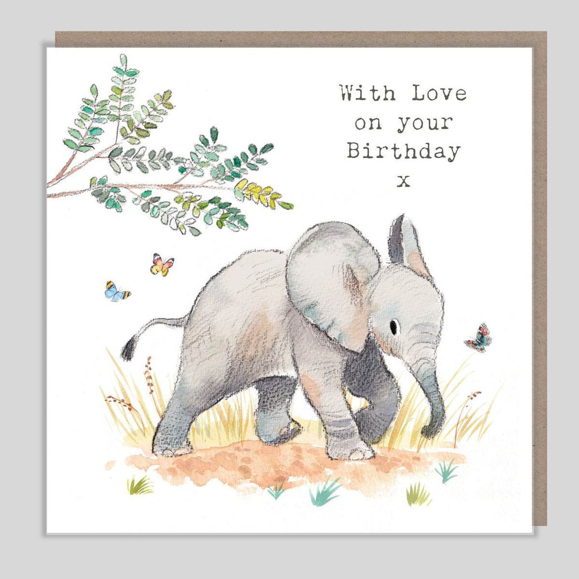 Elephant Birthday Card - House of Cards