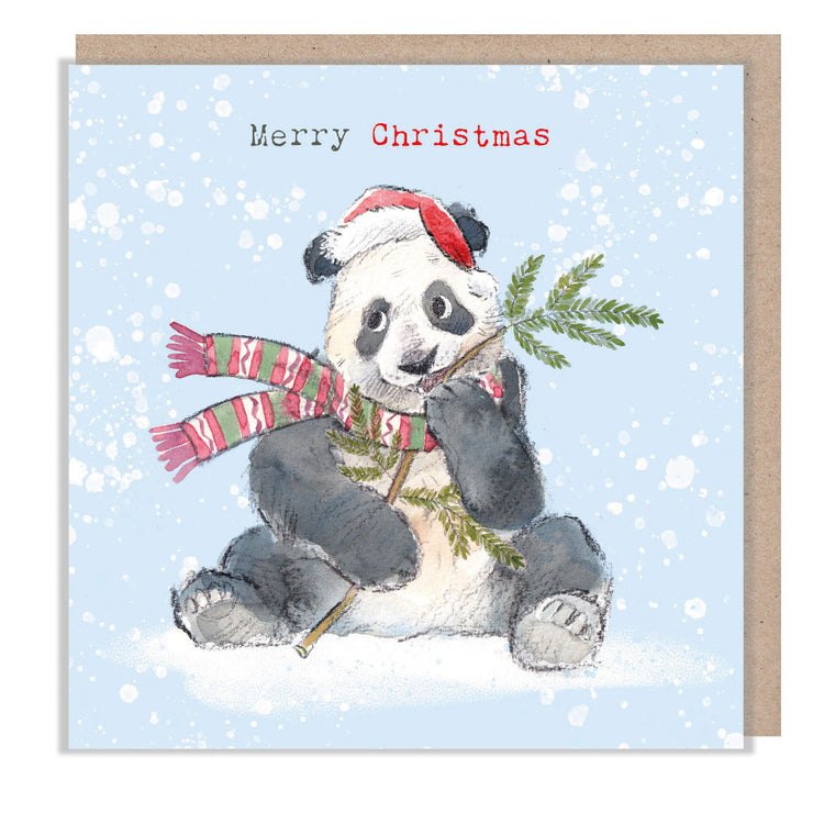 Festive Panda Christmas Card