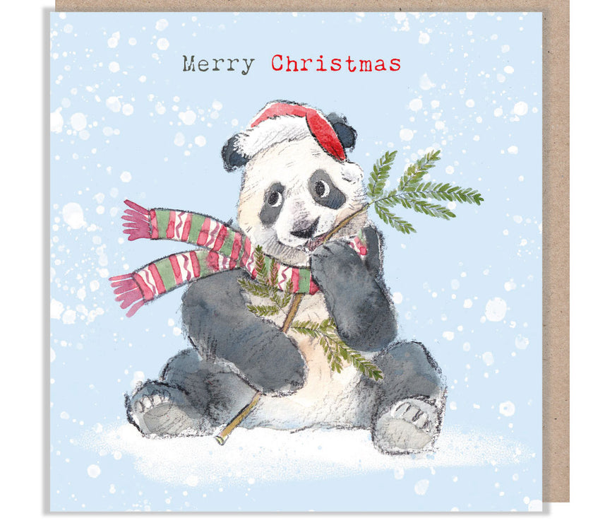 Festive Panda Christmas Card