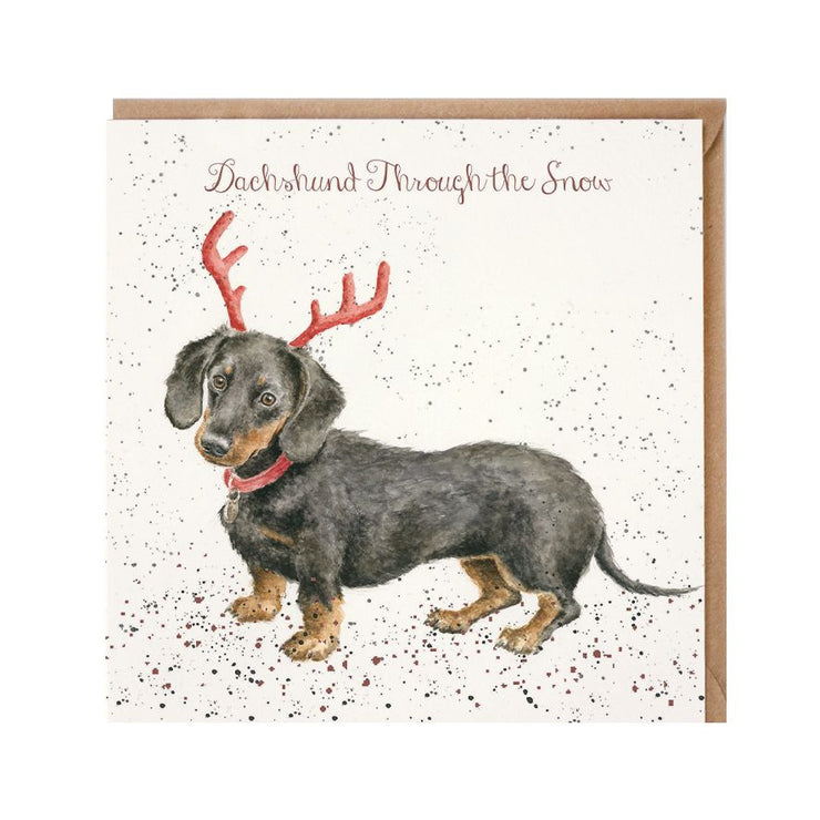 Dachshund Christmas Card