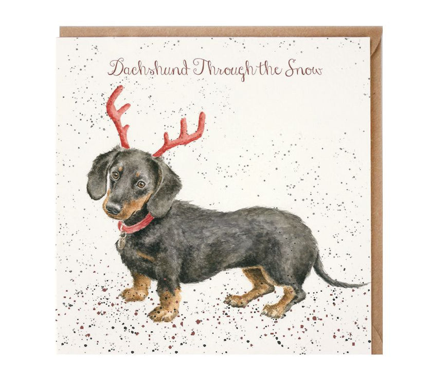 Dachshund Christmas Card