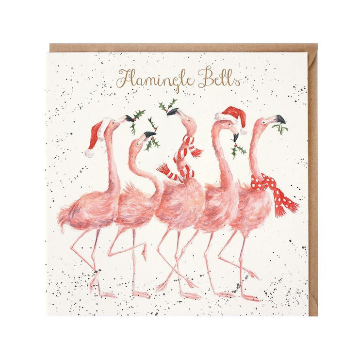 Flamingle Bells Card