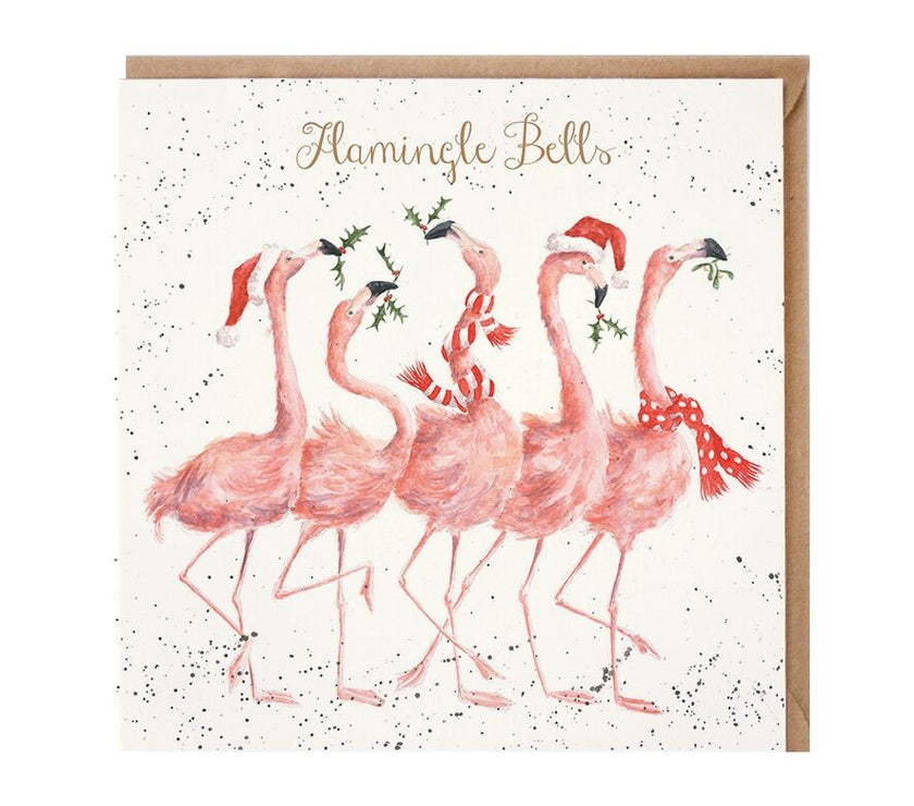 Flamingle Bells Card