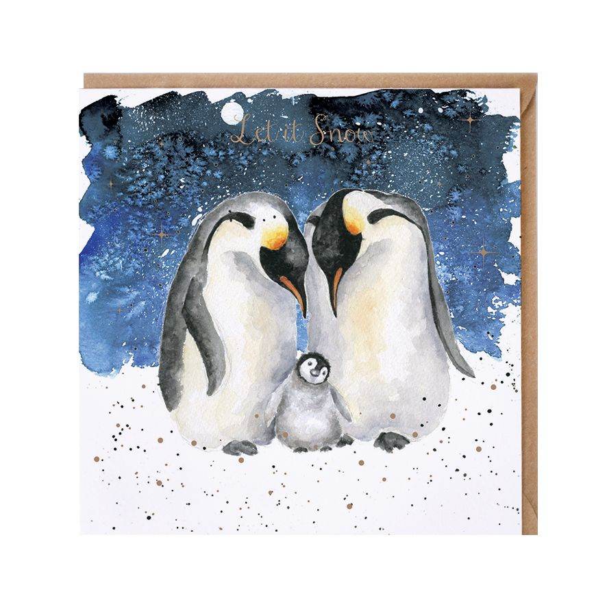Penguin Family Christmas Card - House of Cards