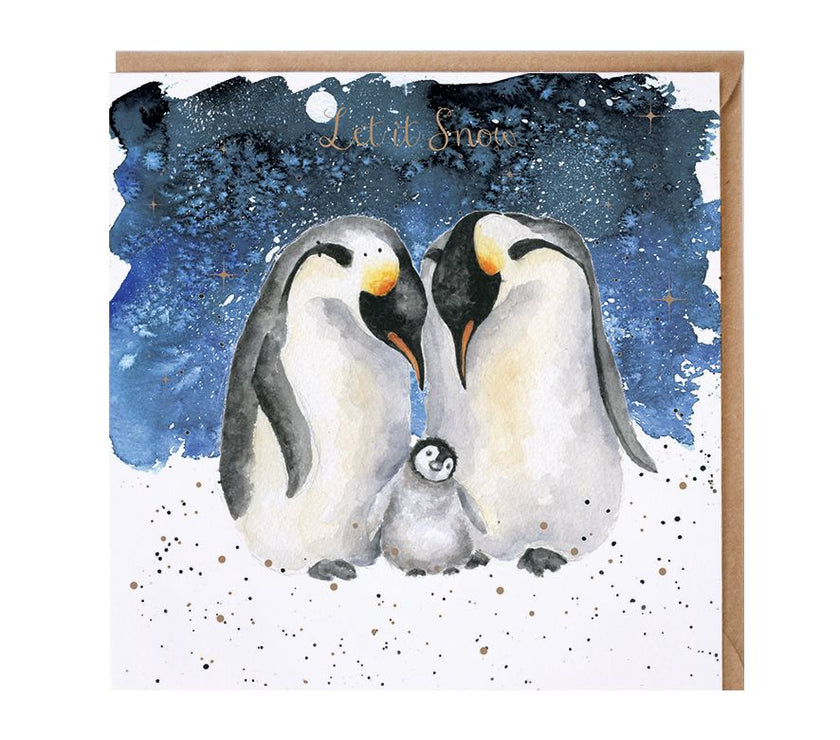 Penguin Family Christmas Card