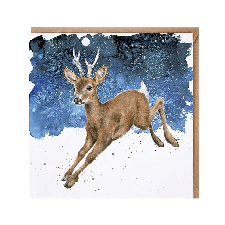 Deer in the Snow Christmas Card