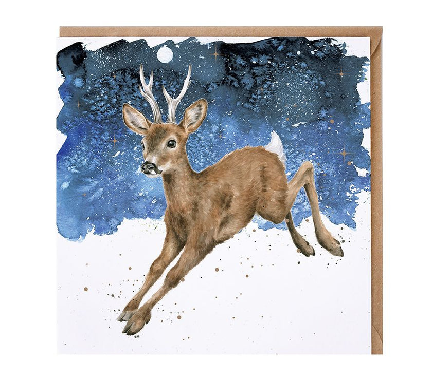 Deer in the Snow Christmas Card