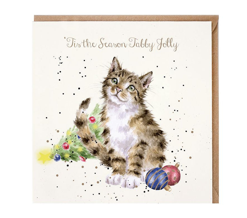 Tabby Jolly Christmas Card