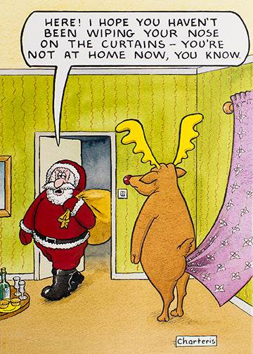 Curtains Christmas Card - House of Cards