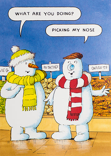 Picking Your Nose Christmas Card