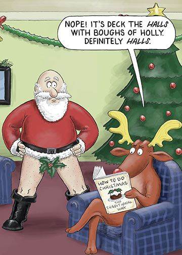 Deck the Halls Christmas Card - House of Cards