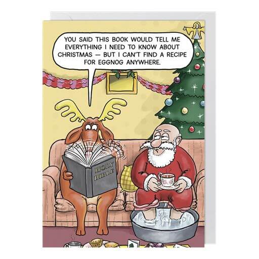 Eggnog Recipe Christmas Card
