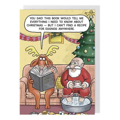 Eggnog Recipe Christmas Card