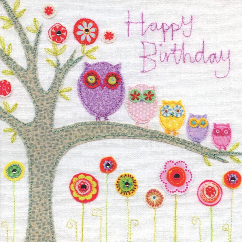 Owl Happy Birthday Card - House of Cards