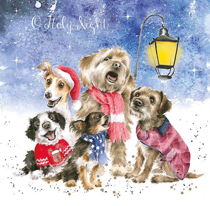 Dog Christmas Carollers Christmas Cards - House of Cards