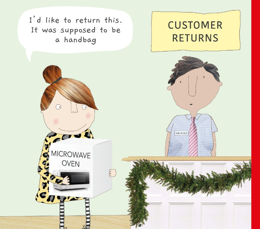 Returning The Microwave Christmas Card