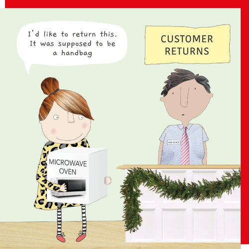 Returning The Microwave Christmas Card