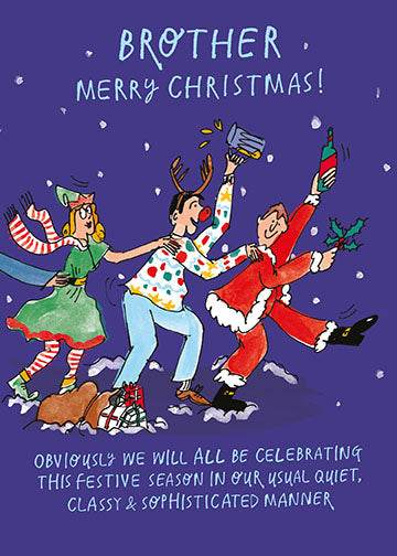 Classy Brother Christmas Card - House of Cards