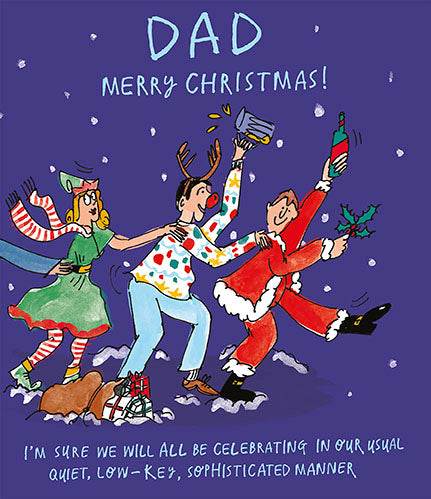 Sophisticated Dad Christmas Card - House of Cards