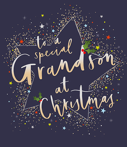 Grandson Star Christmas Card