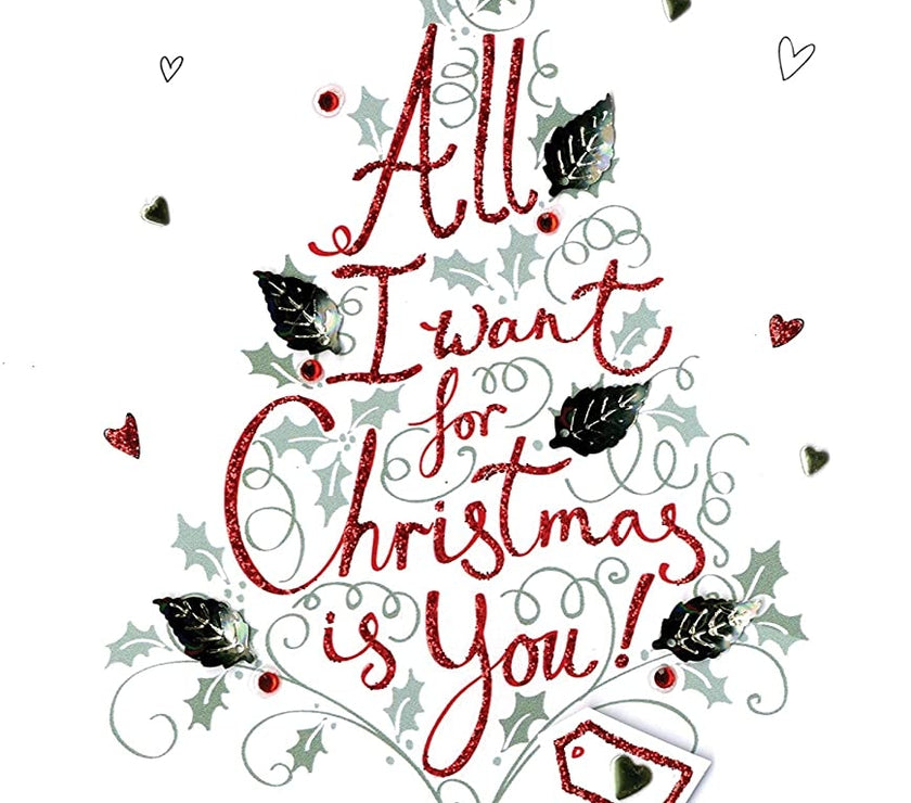 Husband All I Want for Christmas Card