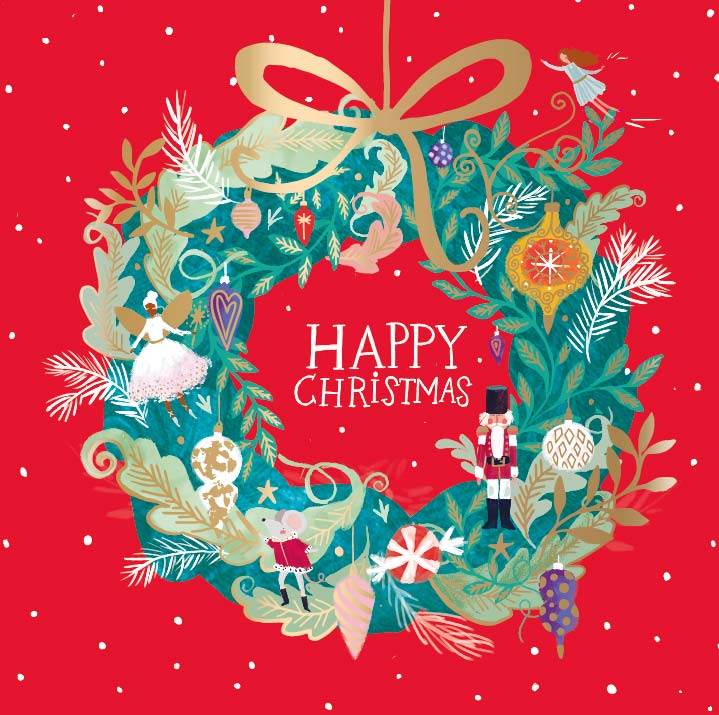 Nutcracker Tree 8 Christmas Card Wallet - House of Cards