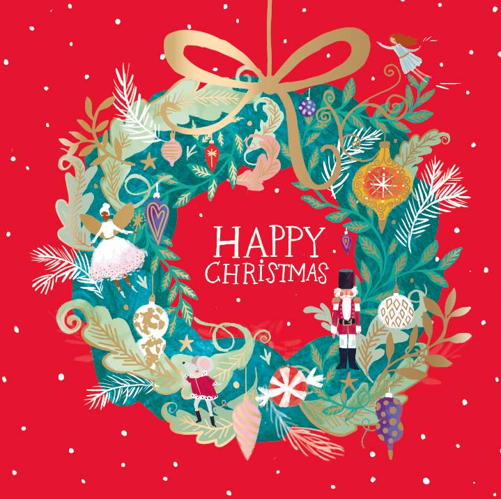 Nutcracker Tree 8 Christmas Card Wallet