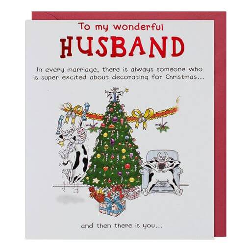 Husband Funny Farm Christmas Card - House of Cards