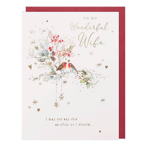 Wonderful Wife Christmas Card - House of Cards