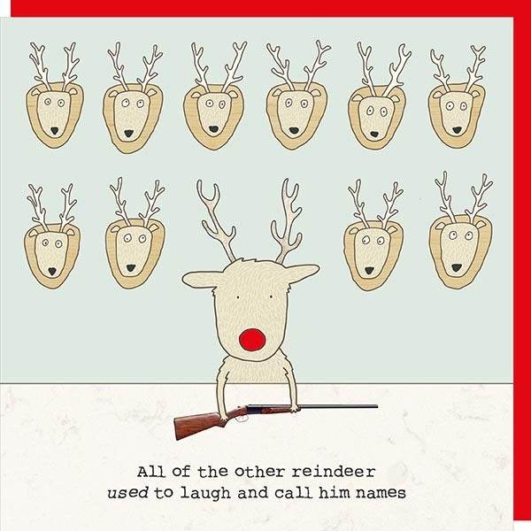 Rudolphs Revenge Christmas Card - House of Cards