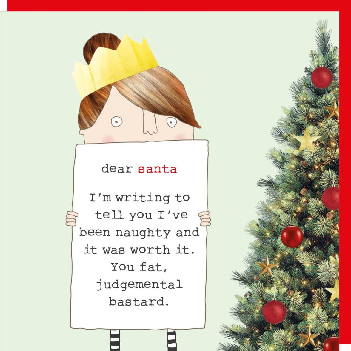 Dear Santa Letter Christmas Card - House of Cards
