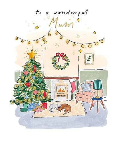 Wonderful Mum Christmas Card - House of Cards