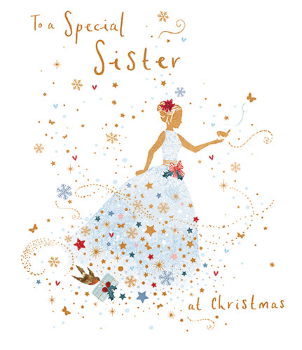 Dress Sister Christmas Card