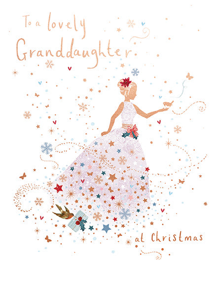 Dress Granddaughter Christmas Card