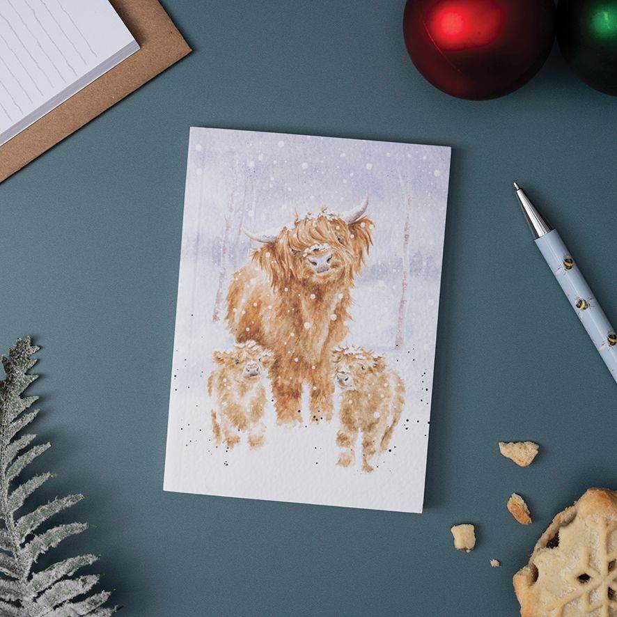 A6 Highland Cow Festive Notebook - House of Cards