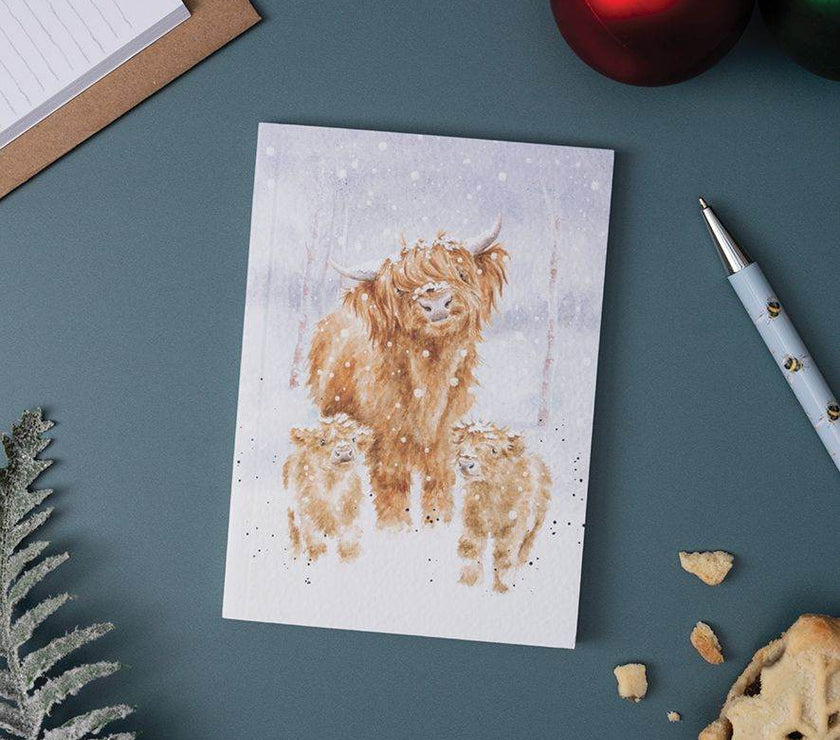 A6 Highland Cow Festive Notebook - House of Cards