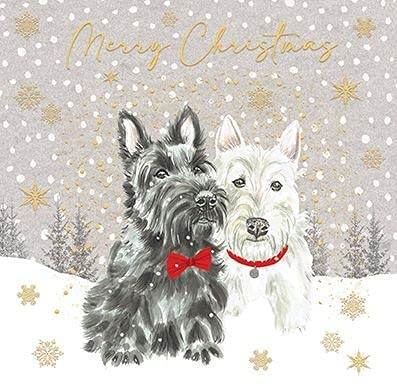 6 Scottie Dogs Charity Christmas Cards - House of Cards