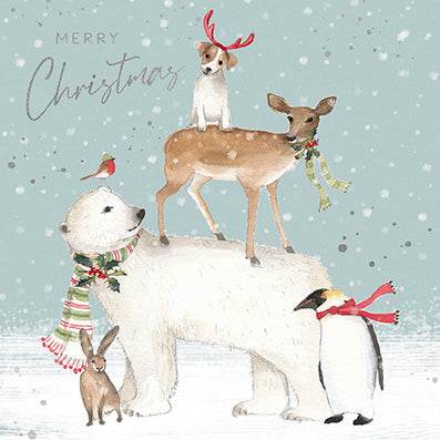 6 Winter Animals Christmas Cards - House of Cards