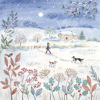 Dog Walking Christmas Cards