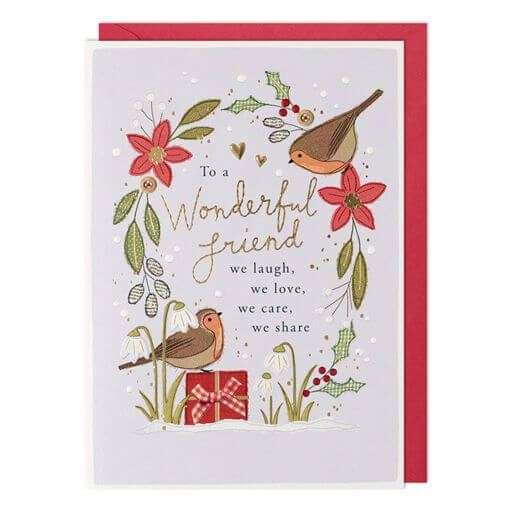 Friend Robins Christmas Card