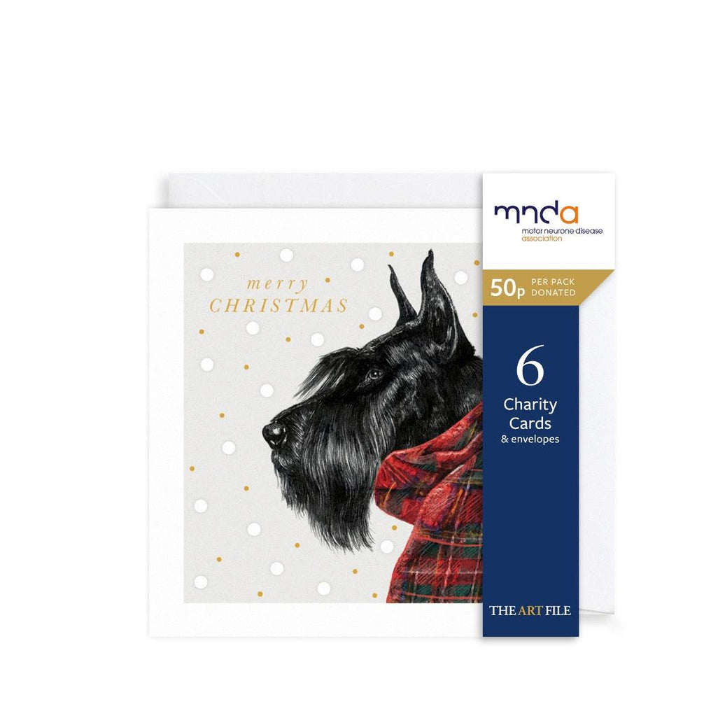 Pack of 6 Scottie Dog Charity Christmas Cards - House of Cards