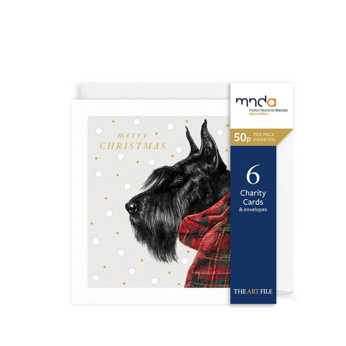 Pack of 6 Scottie Dog Charity Christmas Cards - House of Cards