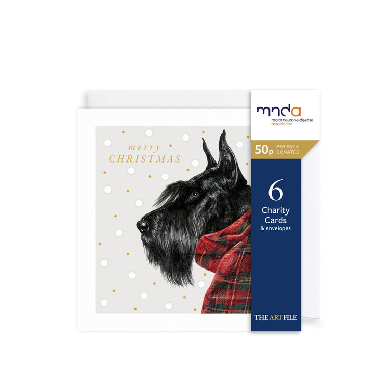 Pack of 6 Scottie Dog Charity Christmas Cards