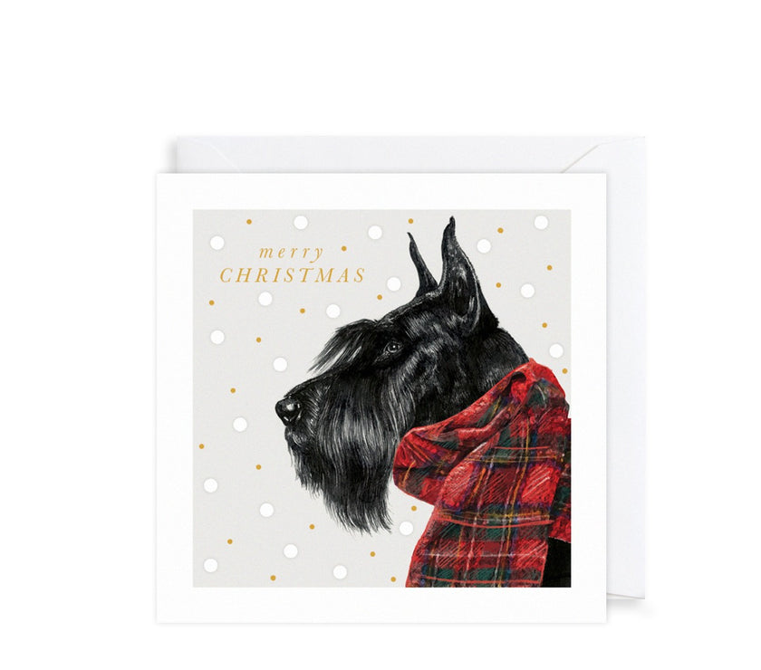 Pack of 6 Scottie Dog Charity Christmas Cards