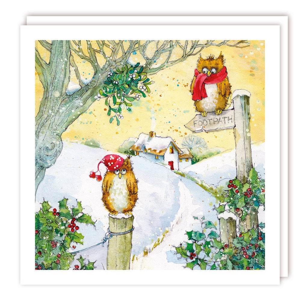 5 Signpost Owls Charity Christmas Cards - House of Cards