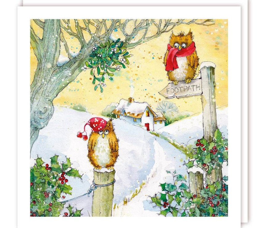 5 Signpost Owls Charity Christmas Cards - House of Cards